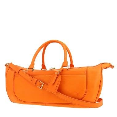 Sac de sport Louis Vuitton en cuir épi orange