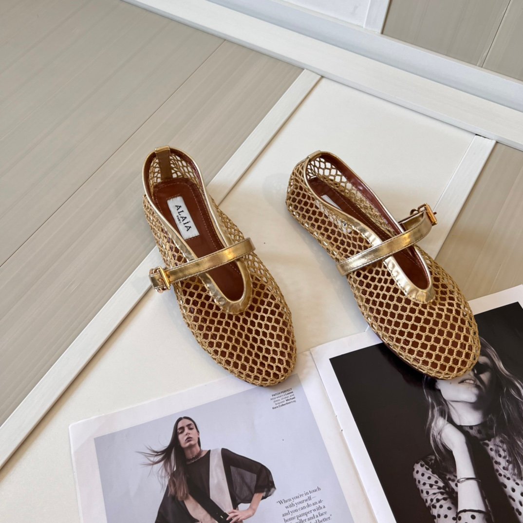 Alaïa Ballerine Alaïa Jaune, Confort Absolu et Style Élégant – Image 4