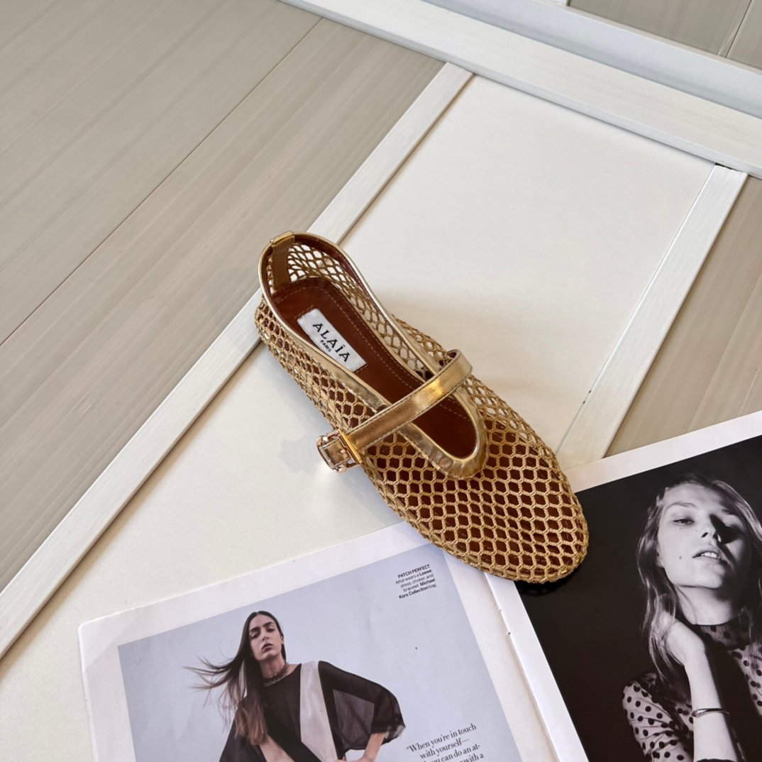 Alaïa Ballerine Alaïa Jaune, Confort Absolu et Style Élégant – Image 5