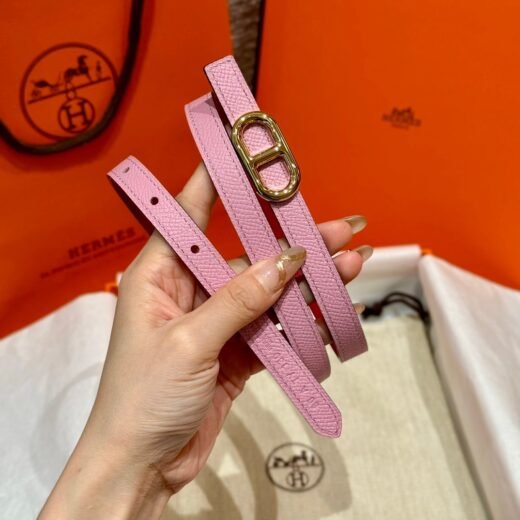 Hermès ceinture fine réversible à boucle ovale