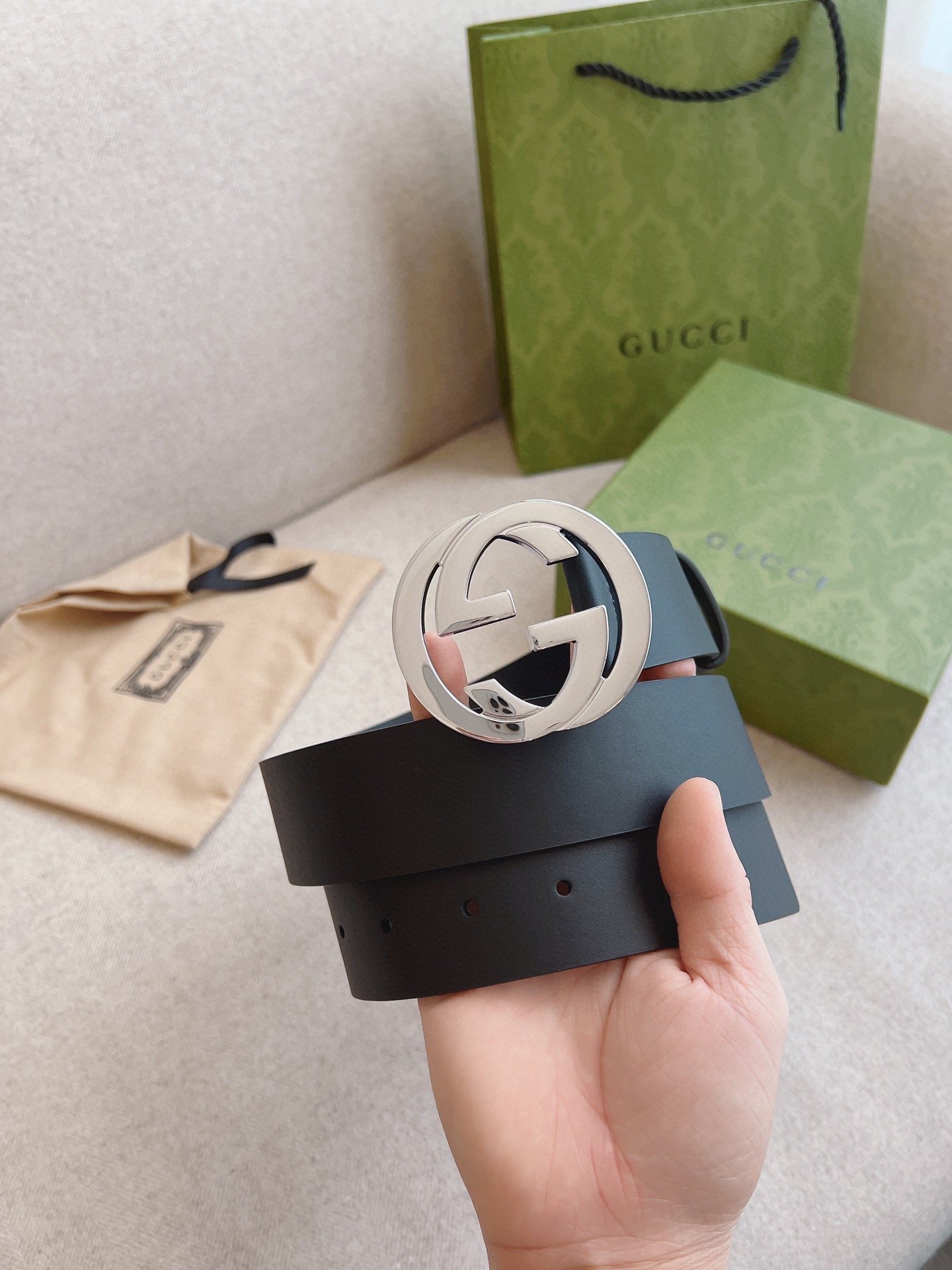 Gucci ceinture Interlocking G réversible