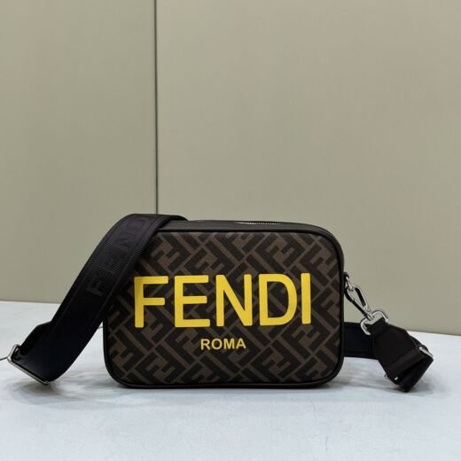 Fendi Roma Camera Case – Marron et Noir