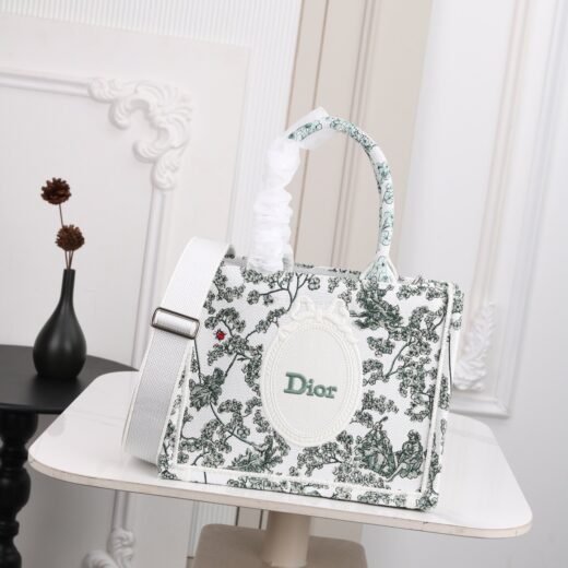Dior Book Tote Toile de Jouy – Vert